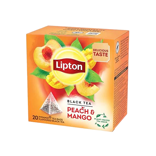 چای سیاه با تکه‌های هلو و انبه برند لیپتون Lipton خرید از مزلاین