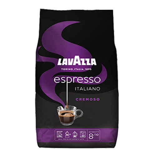دانه قهوه عربیکا- روبوستا ؛ قهوه دانه اسپرسو ایتالیانو کرموسو برند لاوازا LAVAZZA خرید از مزلاین