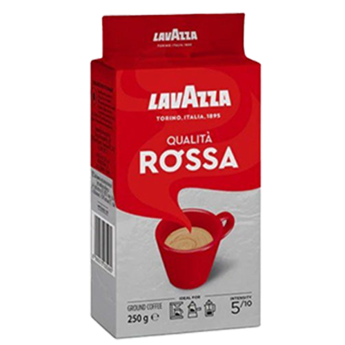 پودر قهوه مناسب تمامی دستگاه های قهوه ساز ؛ قهوه پودری کوالیتا روسا قرمز برند لاوازا LAVAZZA خرید از مزلاین