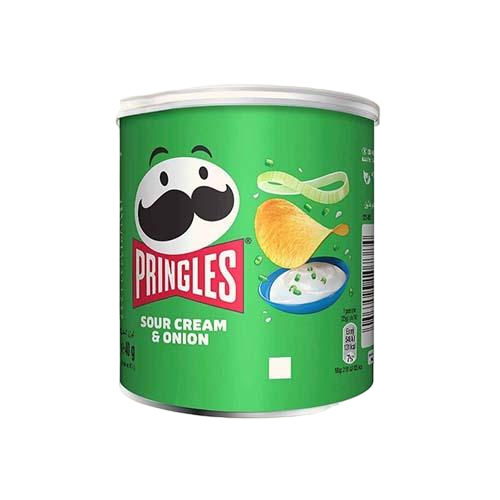 چیپس خامه و پیاز مینی برند پرینگلز pringles خرید از مزلاین