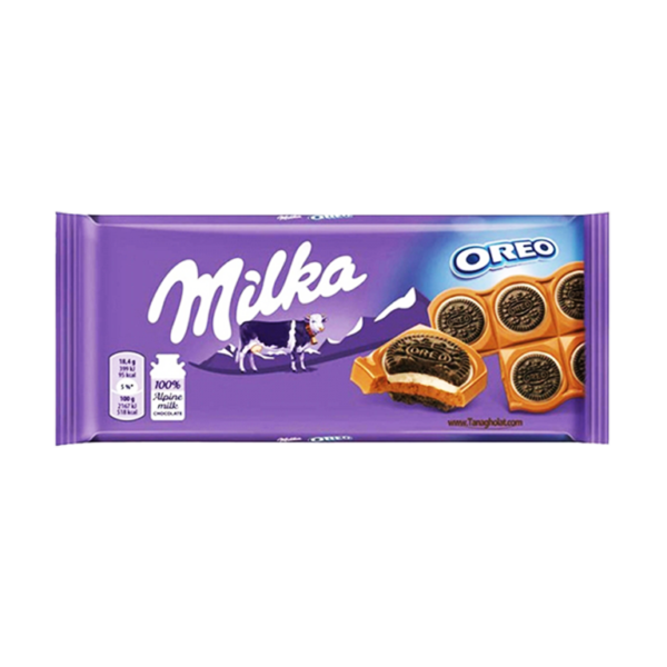 شکلات تخته ای مدل ساندویچ اورئو برند میلکا Milka خرید از مزلاین