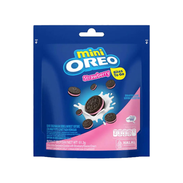 بیسکویت مینی توت فرنگی برند اورئو OREO خرید از مزلاین