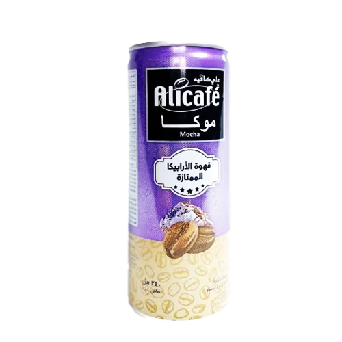 نوشیدنی آماده قوطی موکا برند علی کافه Alicafe خرید از مزلاین