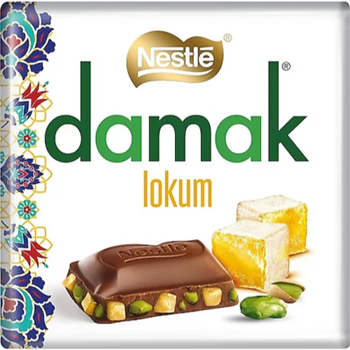 شکلات شیری داماک با مغز پسته و لوکوم برند نستله Nestle خرید از مزلاین