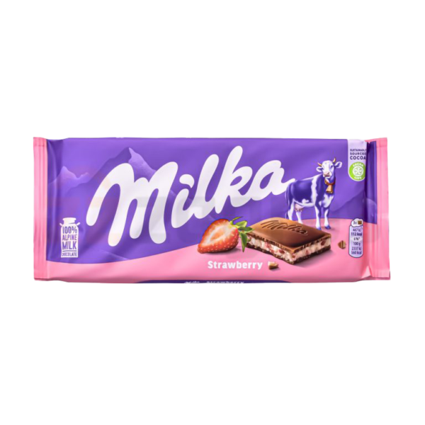شکلات شیری توت فرنگی مدل اورئو برند میلکا Milka خرید از مزلاین