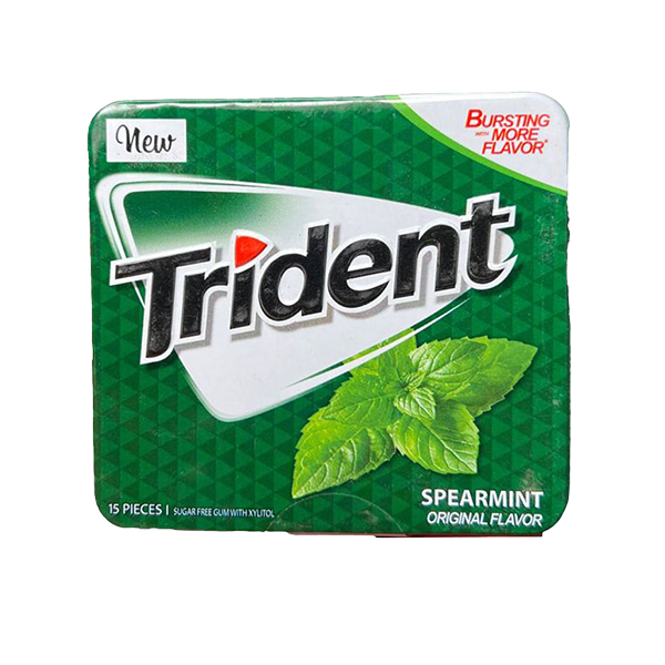 خرید آدامس بدون شکر نعنا فلزی برند تریدنت Trident از مزلاین