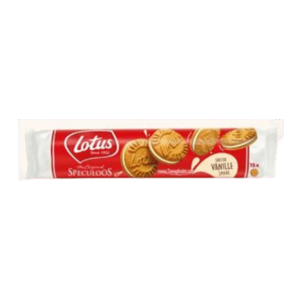 بیسکویت کرمدار وانیلی وگان برند لوتوس Lotus خرید از مزلاین