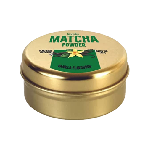 چای ماچا وانیلی، برای افزایش تمرکز و تقویت ایمنی. خرید آنلاین چای ماچا با طعم وانیل برند فیبرله خرید از مزلاین