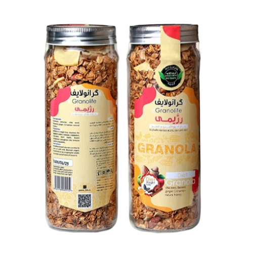 گرانولا سوپر رژيمی سیب و دارچین برند گرانولایف Granolife خریداز مزلاین