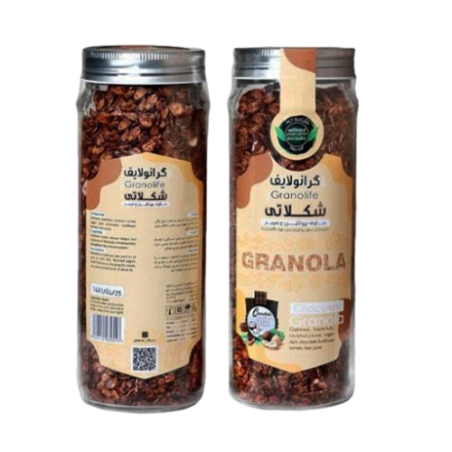 گرانولا شکلاتی فندق و نارگیل برند گرانولایف Granolife؛ صبحانه‌ای سالم و مقوی از ترکیب جو دوسر، مغزها و میوه‌های خشک خریداز مزلاین