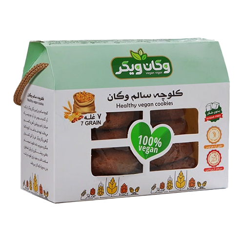 کلوچه سنتی 7 غله وگان شیرین شده با شیره انگور بدون روغن قنادی خرید از مزلاین