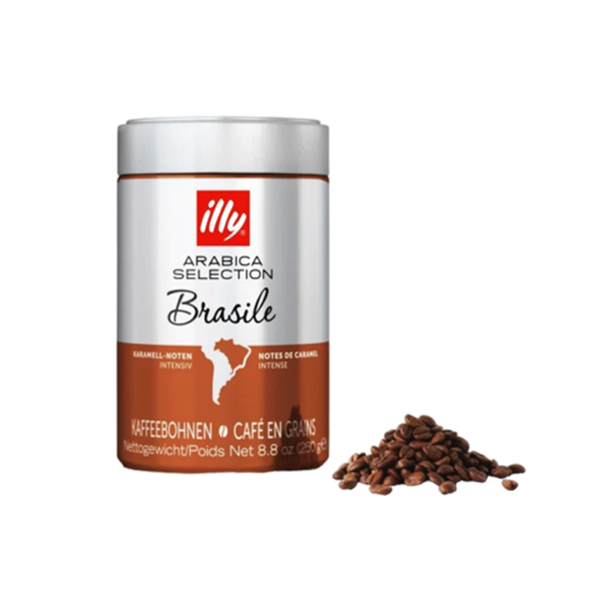 قیمت خرید قهوه برزیل دانه برند ایلی ILLY از مزلاین خرید نوشیدنی سالم با کافئین متوسط و درجه رست متوسط ؛ قهوه برزیل دانه برند ایلی ILLY از مزلاین
