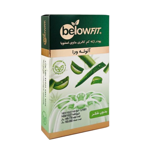 پودر ژله کم کالری استویا آلوئه ورا برند بی لو below: بدون قند، ویژه دیابتی‌ها و رژیم‌گیران. خرید از مزلاین
