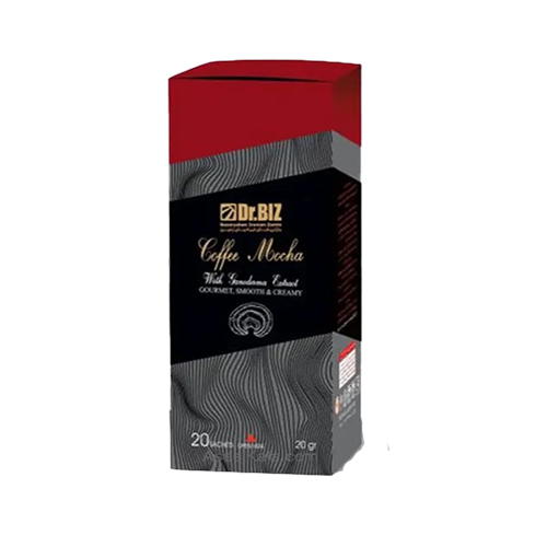 قیمت خرید قهوه فوری موکا با قارچ گانودرما و پودر شکلات برند دکتر بیز Dr.BIZ مناسب رژیمهای لاغری خرید از مزلاین