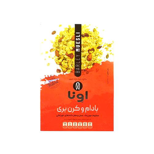 موسلی اونا avena بادام و کرنبری مناسب رژيم کتوژنیک و سالم خوری خرید از مزلاین