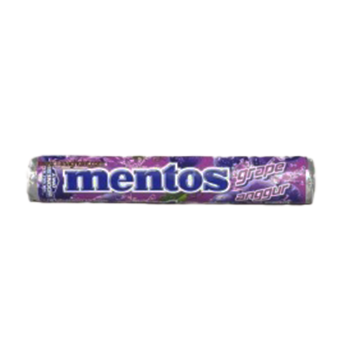 آبنبات-منتوس-با-طعم-انگور29-گرمی-2 آبنبات منتوس mentos با طعم انگور یکی از شناختهشدهترین برندهای جهانی است. خرید از مزلاین.