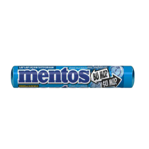 آدامس منتوس mentos لوله ای با طعم نعنا خوش طعم خرید از مزلاین.