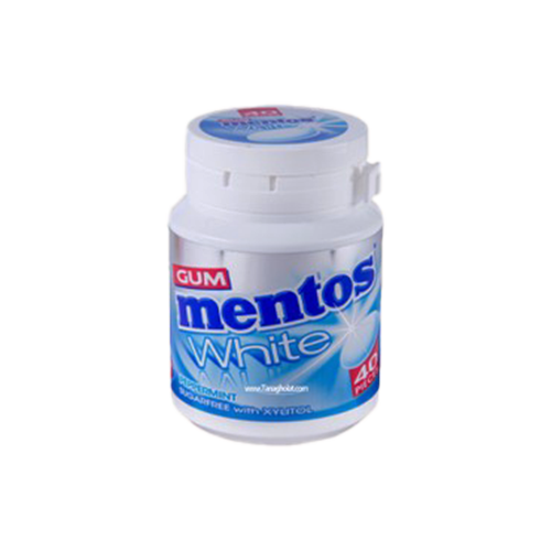 آدامس منتوس mentos وایت با طعم نعناع فلفلی بدون شکر و رژيمی خرید از مزلاین.