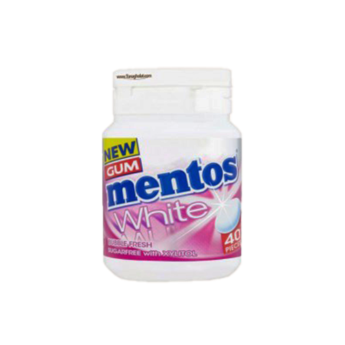 آدامس منتوس mentos وایت با طعم میوه و نعناع بدون شکر خرید و ارسال از مزلاین.